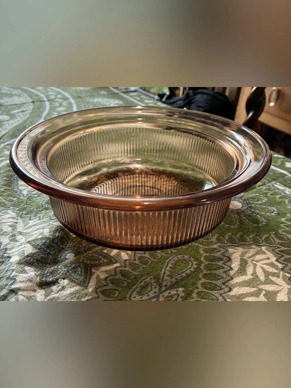 “Visions” by Corning Glass Bakeware 24oz. Vintage Amber Color Introduced in 1983
